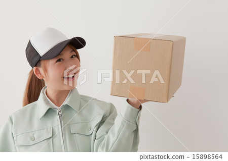 work clothes, cardboard, person 15898564