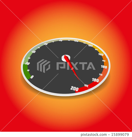 Vector speedometer icon. A vector Speedometer illustration design. 15899079