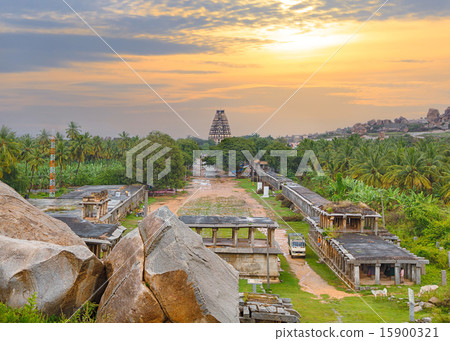 View of Hampi ancient hindu city 15900321