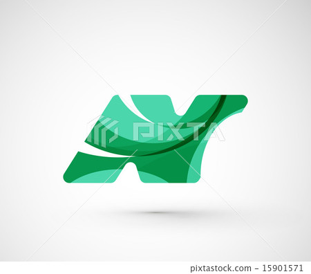 圖庫插圖: abstract geometric company logo n letter