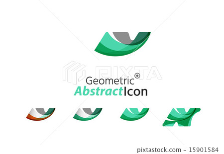 Set of abstract geometric company logo N letters Set of abstract geometric company logo N letters 15901584