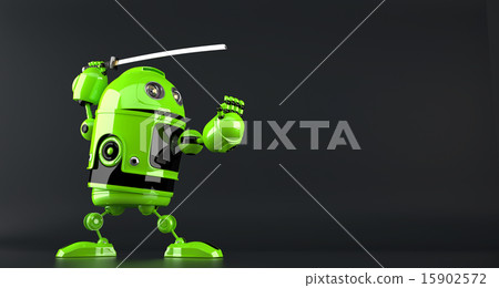 Cyber ninja. Technology concept. Isolated. Cyber ninja. Technology concept. Isolated. 15902572