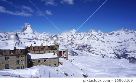 Gornergrat train station and Matterhorn peak  15903109