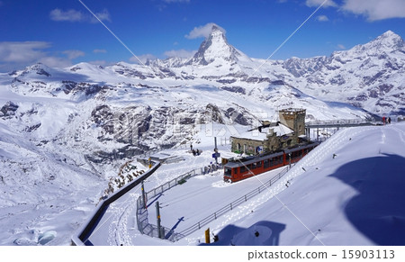 Scenery of Gornergrat train station Matterhorn  Scenery of Gornergrat train station Matterhorn  15903113