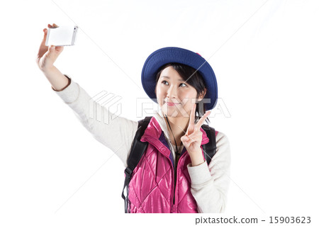 Mountain girl self-portrait 15903623