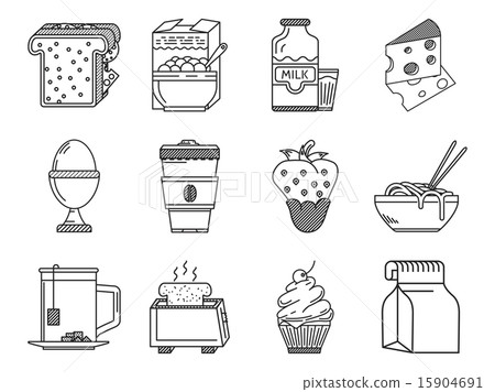 Healthy nutrition black line vector icon Healthy nutrition black line vector icon 15904691