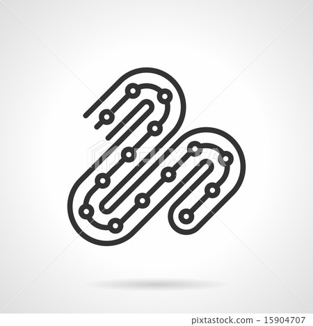LED ribbon black line vector icon 15904707