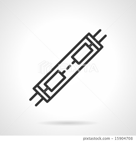 Diode module black line vector icon Diode module black line vector icon 15904708