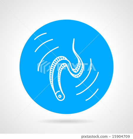 Eel blue round vector icon Eel blue round vector icon 15904709