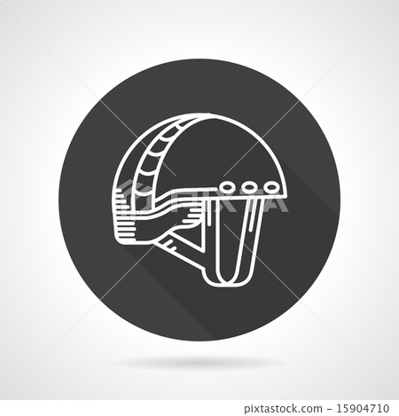 Sport helmet black round vector icon 15904710