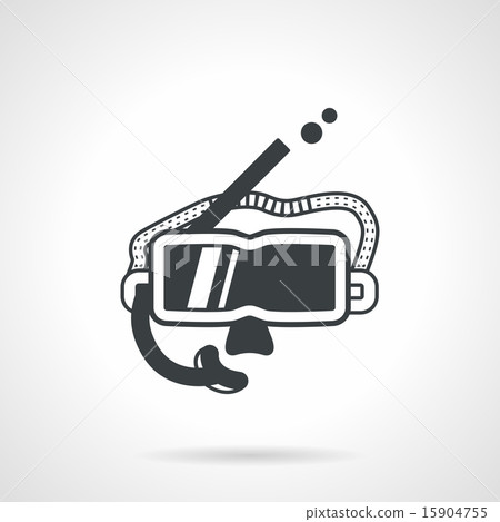 Snorkeling accessory black vector icon 15904755