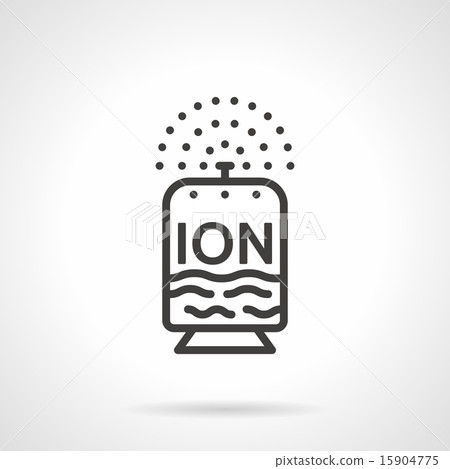 Flat line design ionizer vector icon 15904775