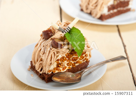 chestnut cream cake dessert chestnut cream cake dessert 15907311