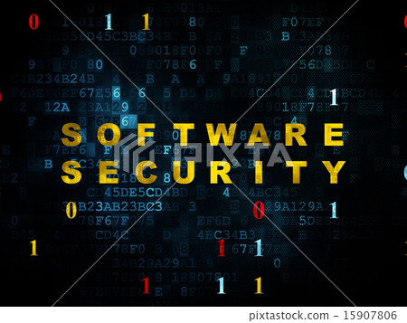 Privacy concept: Software Security on Digital background 15907806