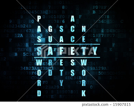 Security concept: word Safety in solving Crossword Puzzle Security concept: word Safety in solving Crossword Puzzle 15907815