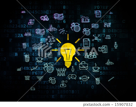 Finance concept: Light Bulb on Digital background Finance concept: Light Bulb on Digital background 15907832