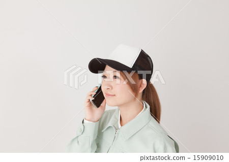 work clothes, smart phone, person 15909010