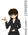 A woman in a suit (black) 15909859