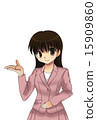 A woman in a suit (pink) 15909860