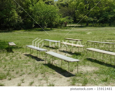 草原和椅子 15911481