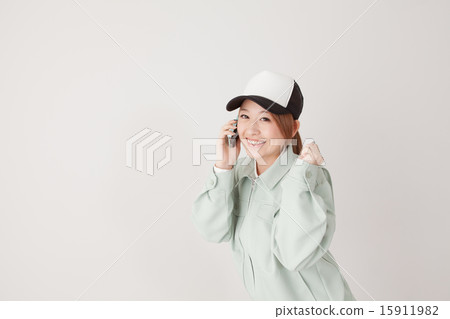 fist pump, work clothes, person 15911982