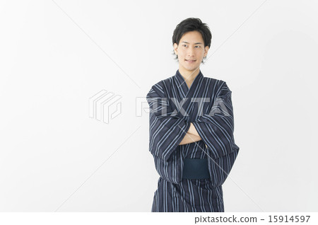 男性浴衣外觀夏天圖像 15914597