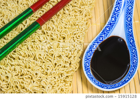 raw chinese noodles with soy sauce raw chinese noodles with soy sauce 15915128