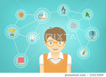 Genius Boy Interests Conceptual Infographics 15915994