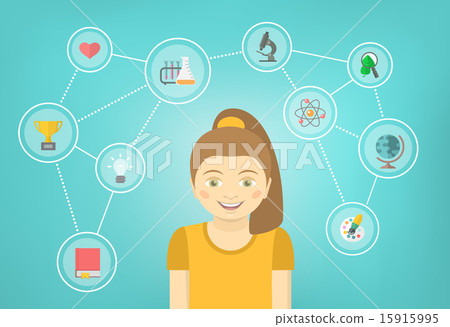 Genius Girl Interests Conceptual Infographics 15915995