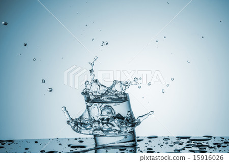 Water in glass with water splash Water in glass with water splash 15916026