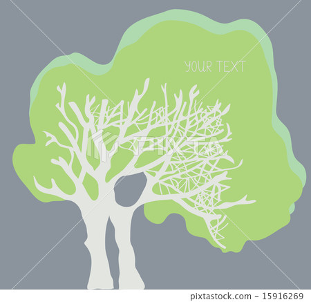 Tree banner with the copy space - simple design Tree banner with the copy space - simple design 15916269