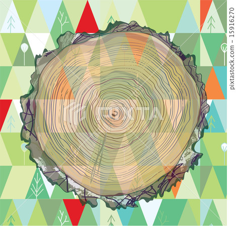 Wood cut and forest background Wood cut and forest background 15916270