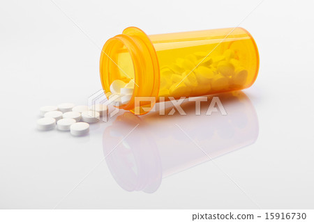 Pills and orange bottle 15916730