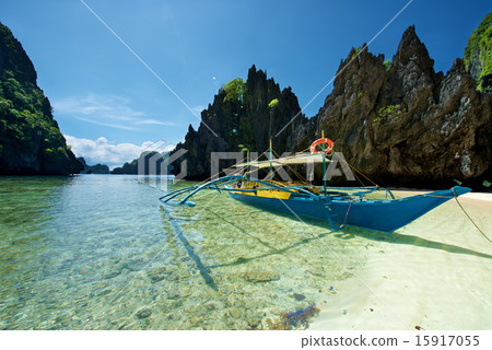 Boat at Lagoons in El Nido 15917055
