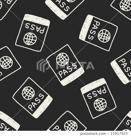 passport doodle drawing seamless pattern passport doodle drawing seamless pattern 15917925
