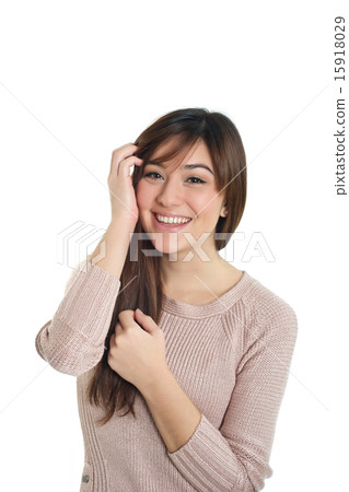 Smiling mixed Asian girl 15918029