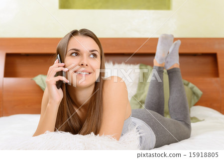 Girl talking on phone. Girl talking on phone. 15918805