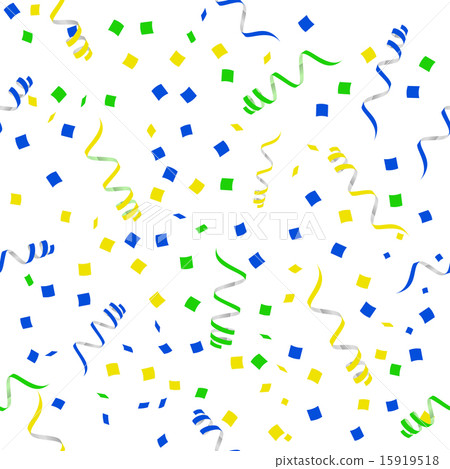 Flat Party streamers seamless pattern. Vector 15919518