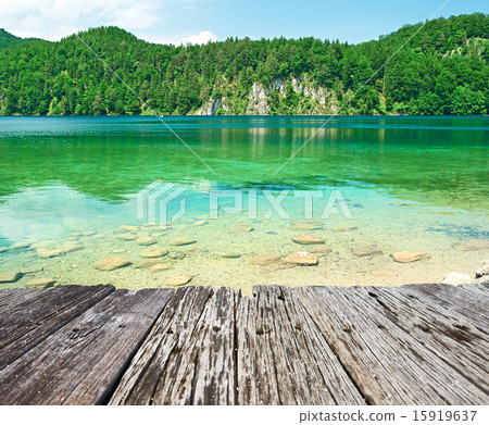 Alpsee lake at Hohenschwangau near Munich Alpsee lake at Hohenschwangau near Munich 15919637