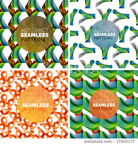 Vector set of colorful seamless geometric patterns. Modern stylish abstract textures 15920177