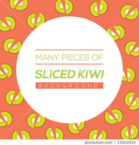 Many Pieces Of Sliced Kiwi Background 15920916