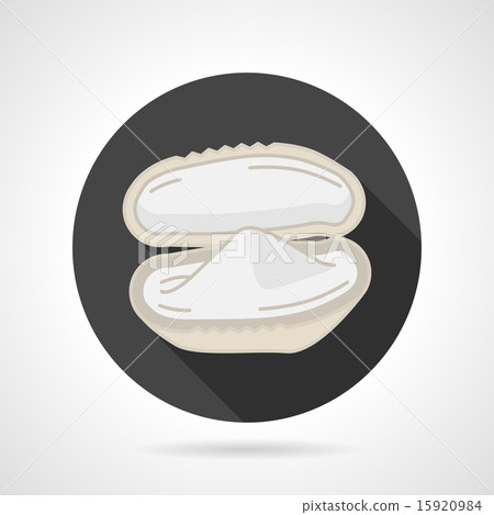 Mussel black round vector icon Mussel black round vector icon 15920984