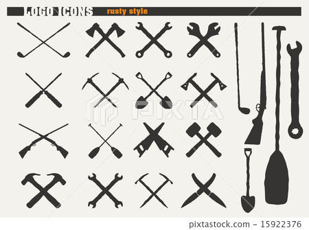 Set of rusty icons Set of rusty icons 15922376