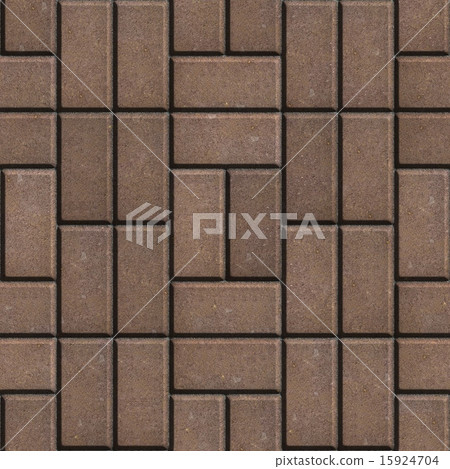 Brown Pave Slabs Rectangles Laid out in a Chaotic Manner. Brown Pave Slabs Rectangles Laid out in a Chaotic Manner. 15924704