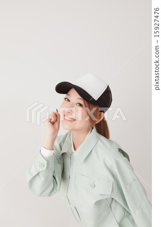 work clothes, fist pump, person 15927476