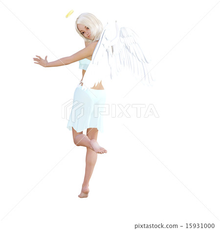 Cute angel series perming 3DCG illustration material 15931000