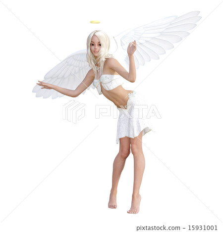 Cute angel series perming 3DCG illustration material 15931001