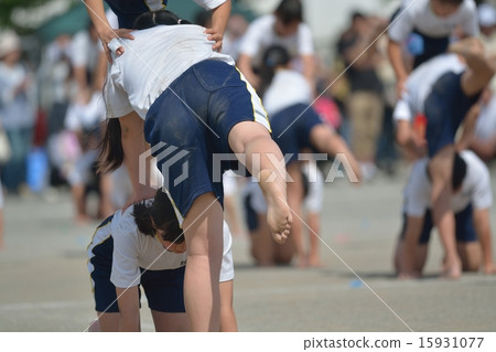 Elementary school sports festival gymnastics 15931077