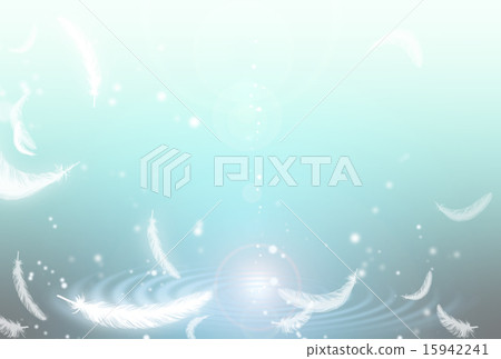 Feathers falling on the water surface 15942241