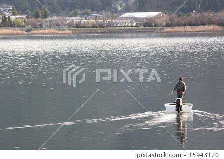 Man Fishing Lake. Man Fishing Lake. 15943120